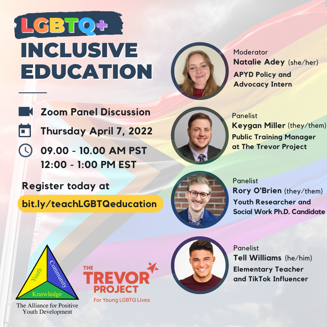 LGBTQ panel discussion promotional image
