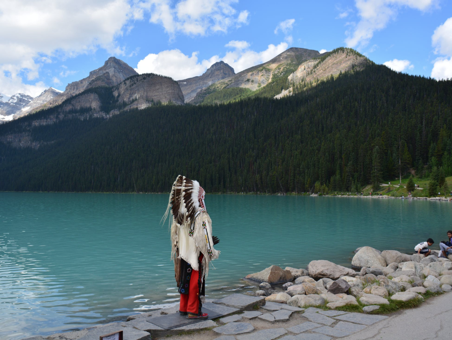 indigenous person looking out